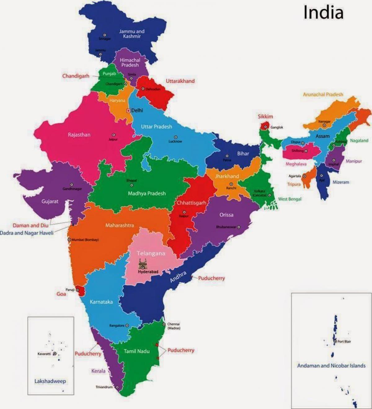 World Map Of India With States Hayley Drumwright