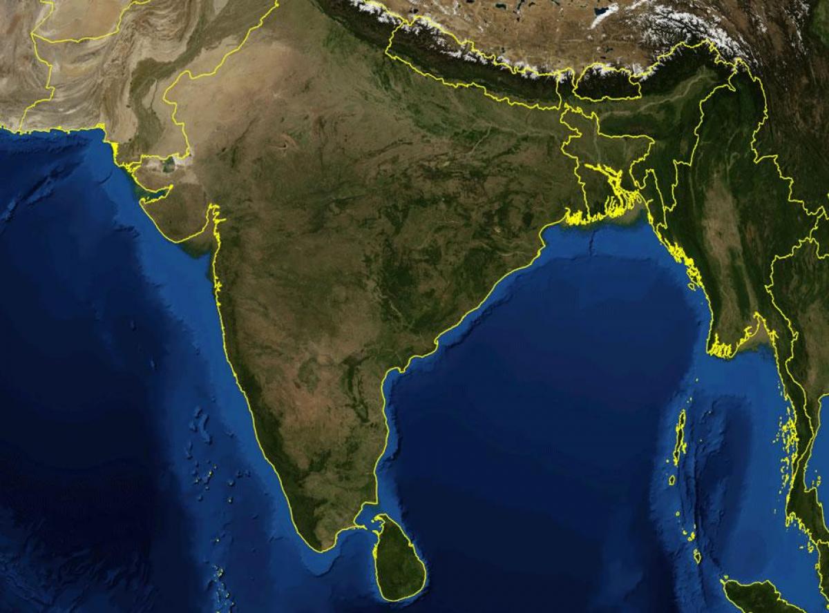 map of India satellite