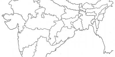 Political map of India blank