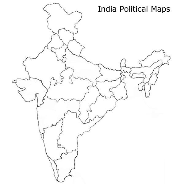india political map blank a4 size pdf