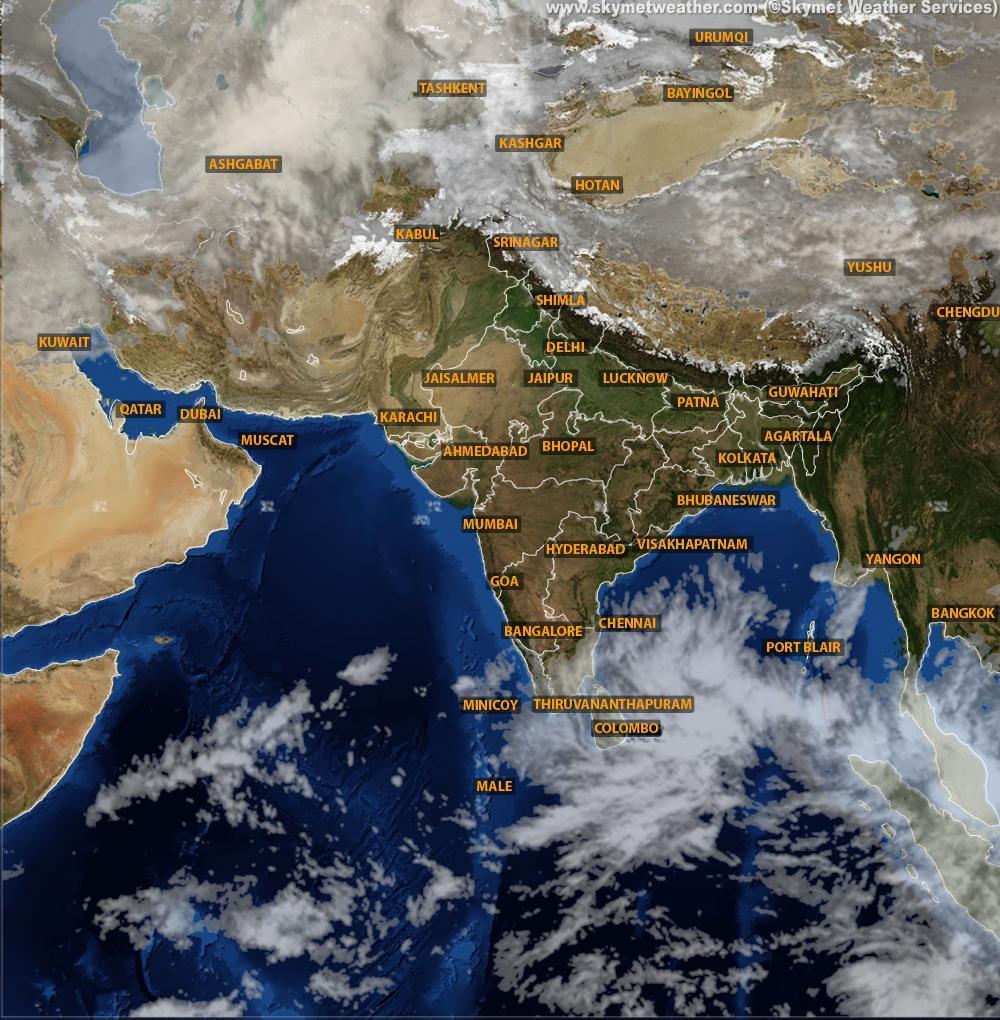 Indian satellite weather map online Today's satellite weather map of