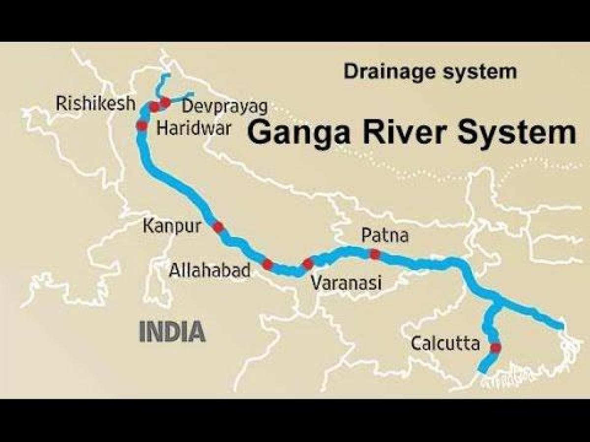 ganga river in India map