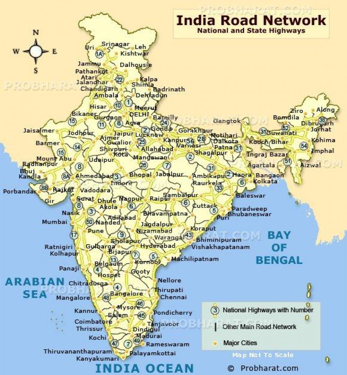 Road Distance Map Of India India map road distance   Map of India road distance (Southern 