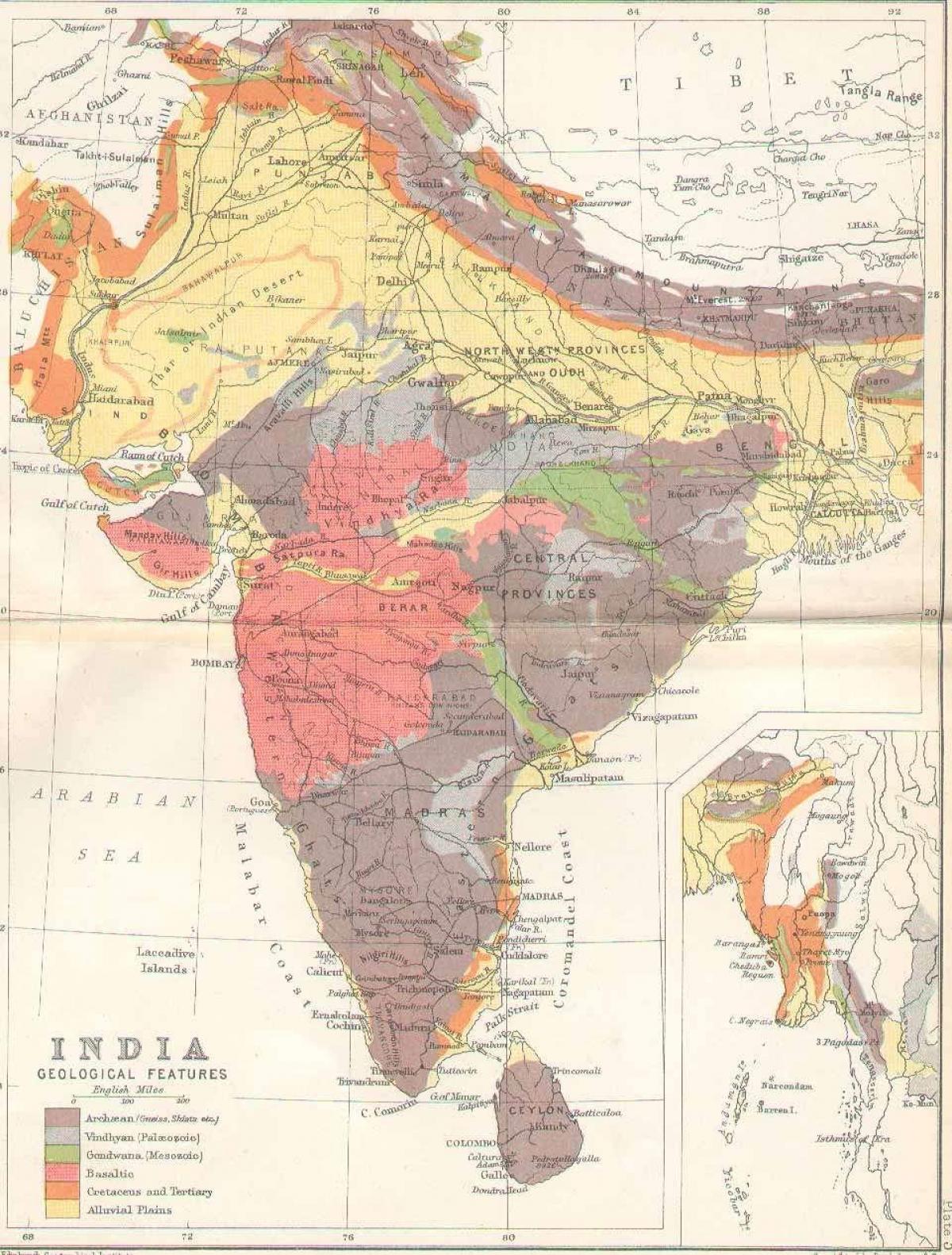 map of India old