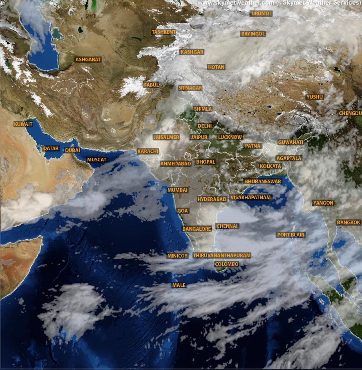 Satellite View Of Chennai Weather India Weather Satellite Map - India Satellite Weather Map (Southern Asia -  Asia)