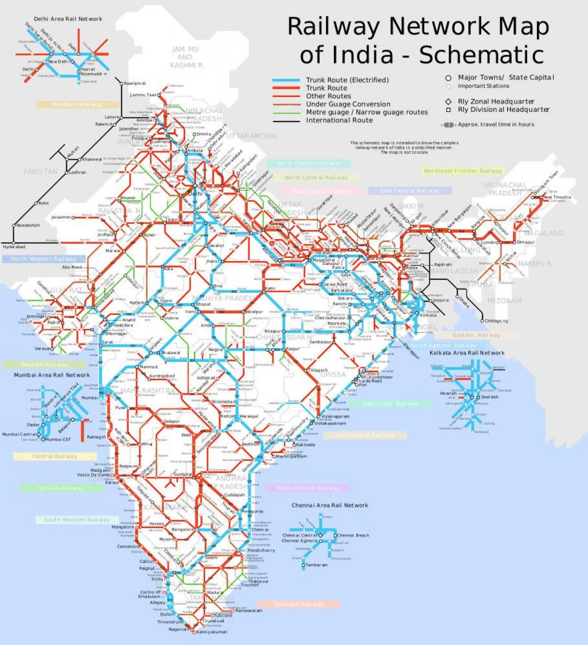 map of Indian railway