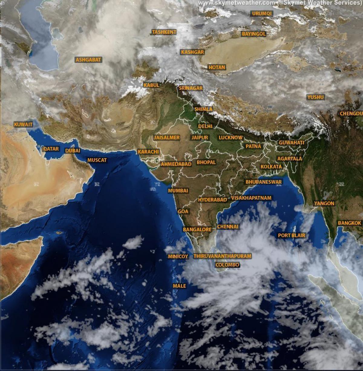 Карта Индии Спутник