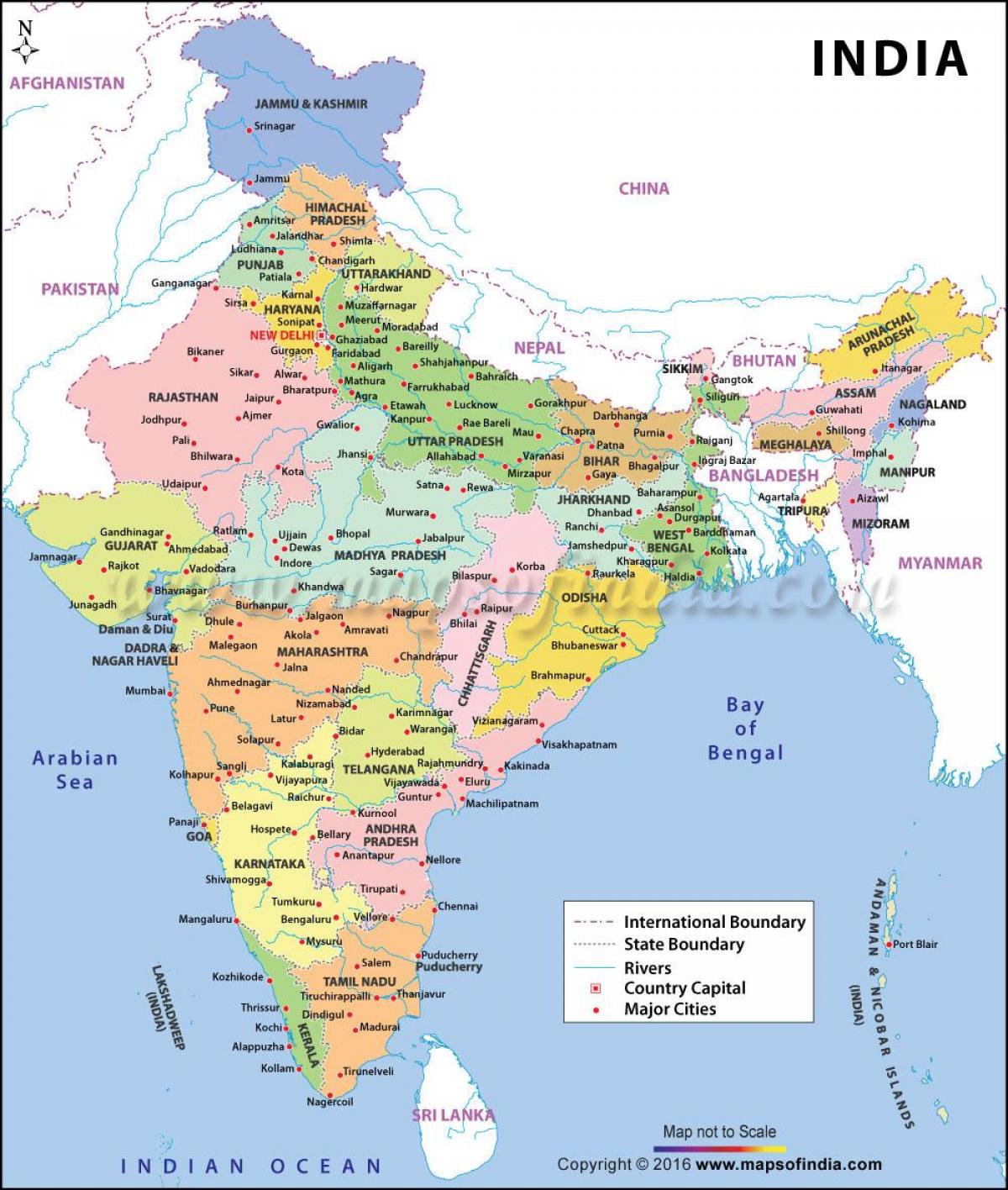 major ports of India map
