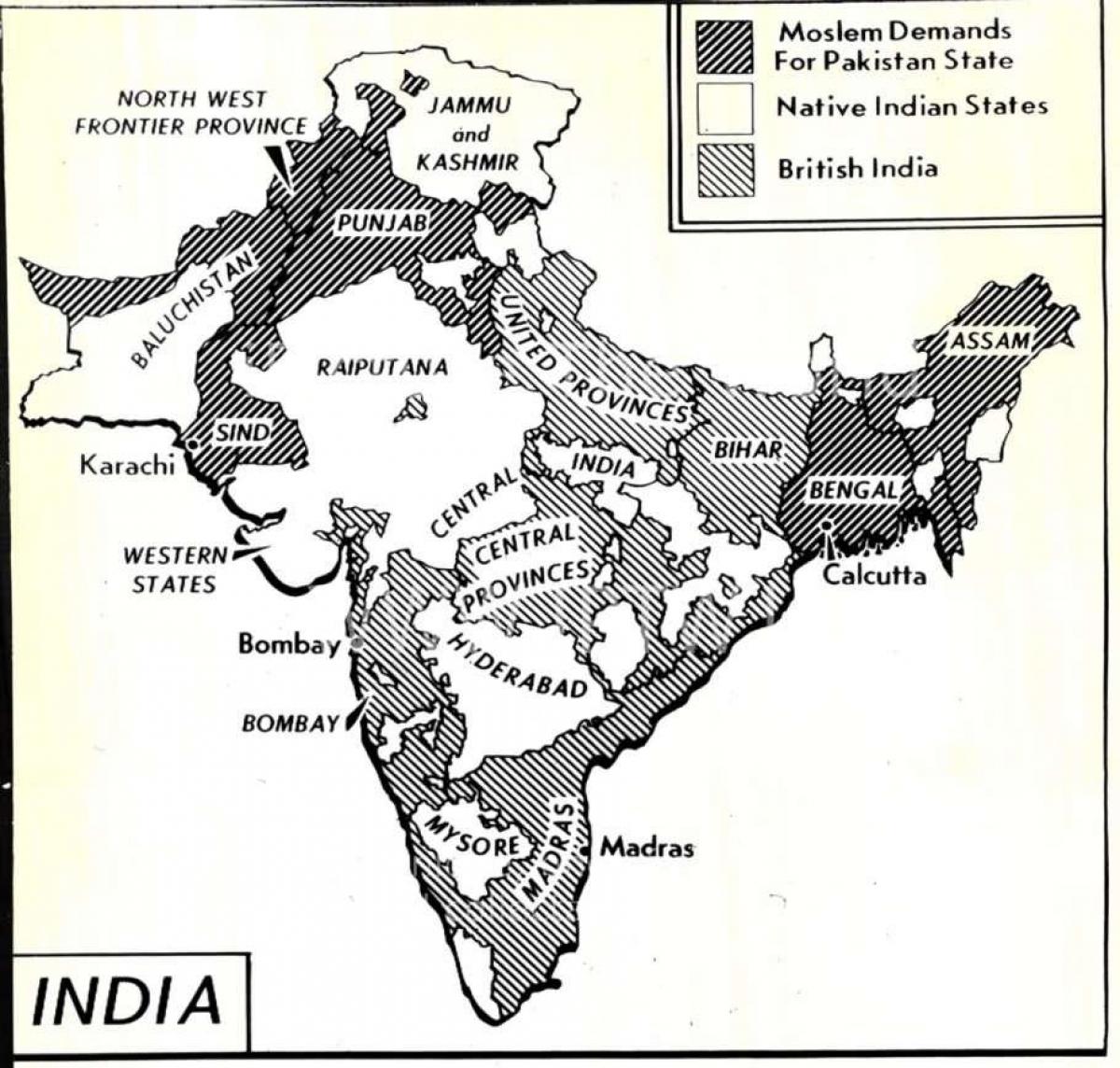 map India before 1947