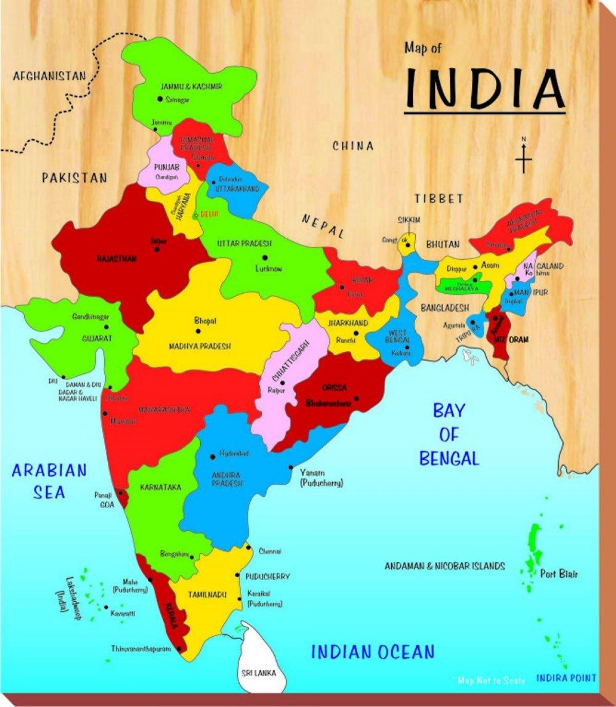 India map for kids