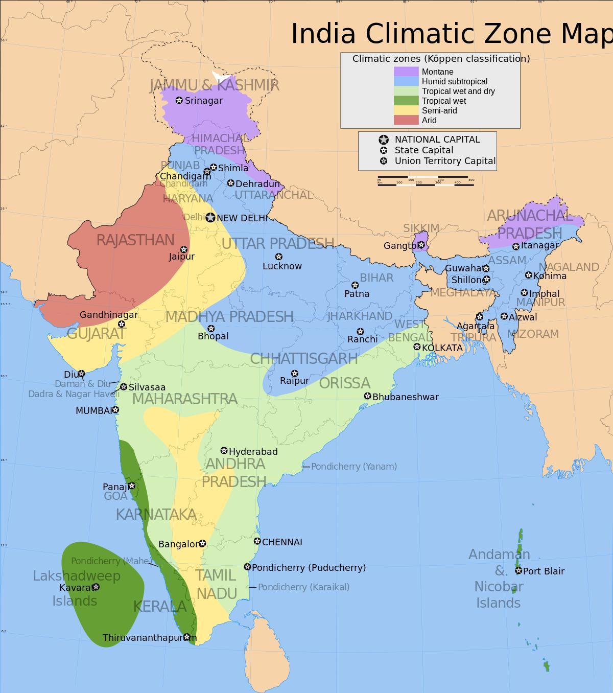 monsoon map India