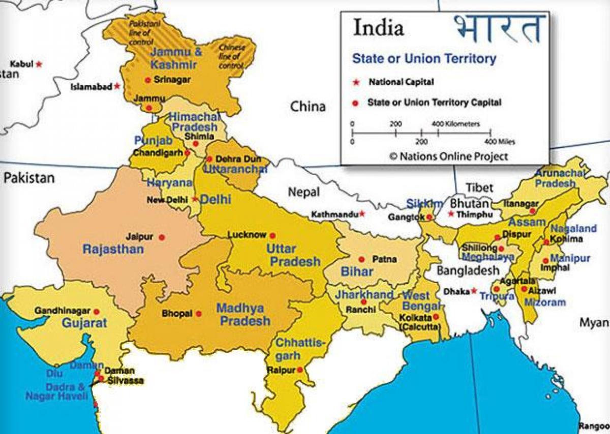 map of north west India