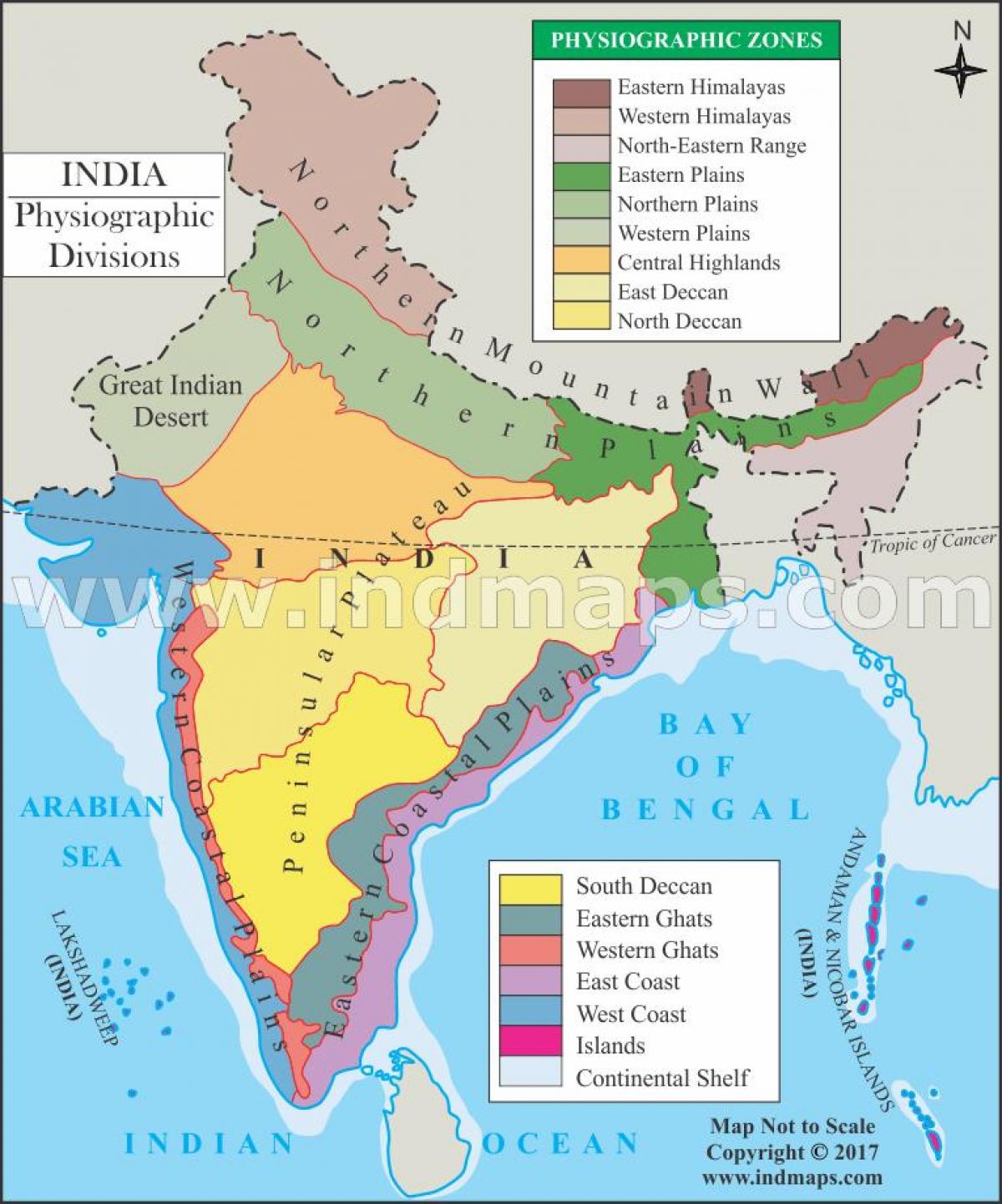 India physical division map