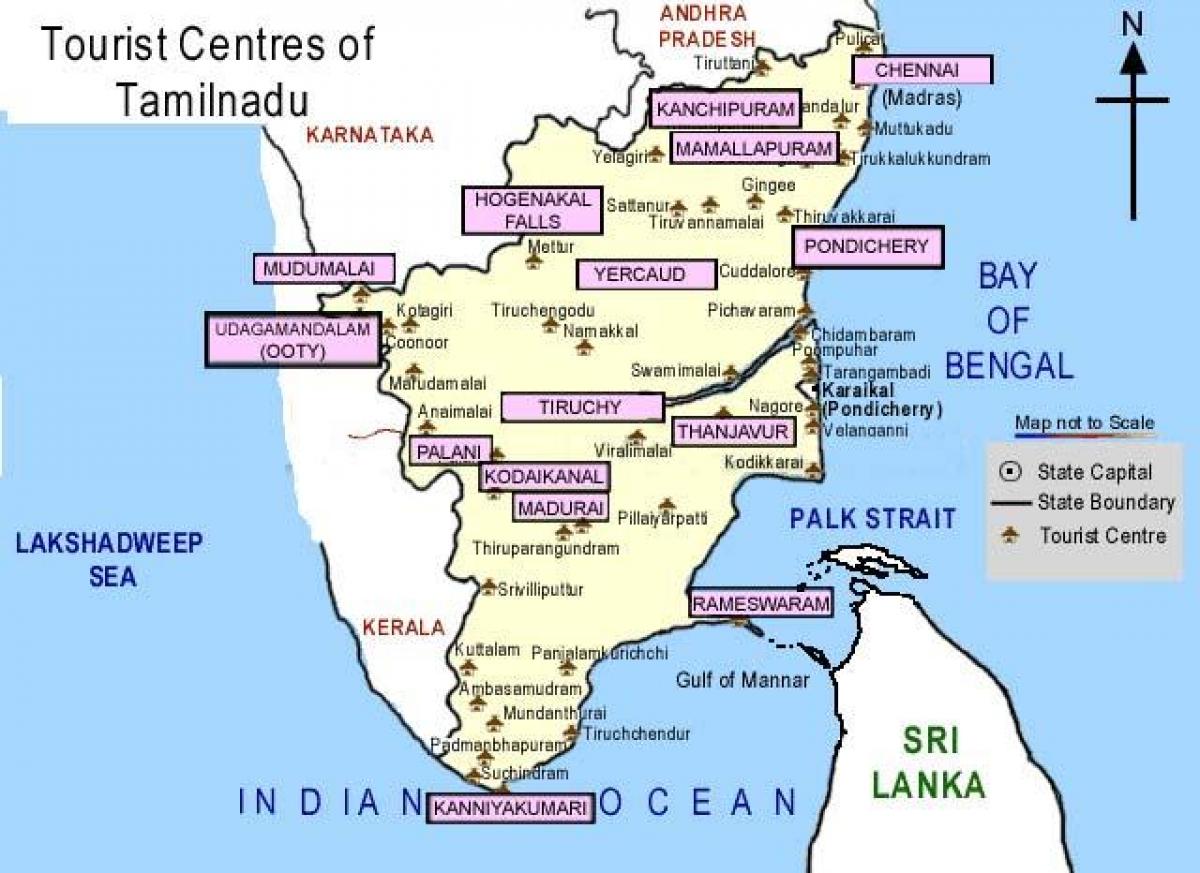south india tour route map