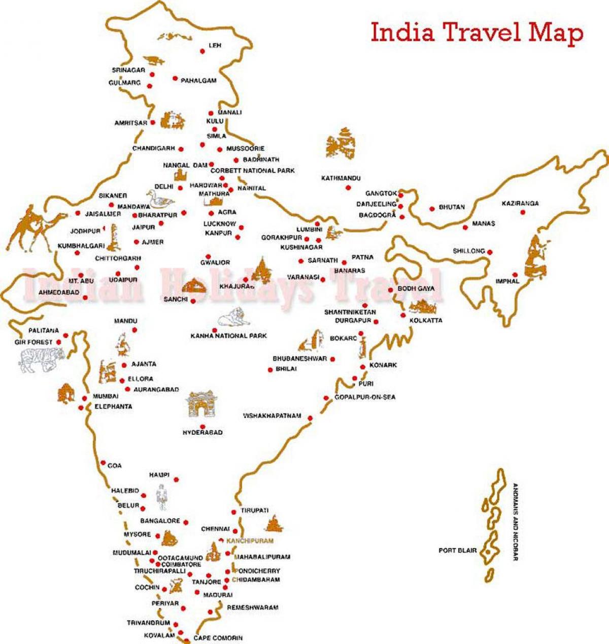 travel map India