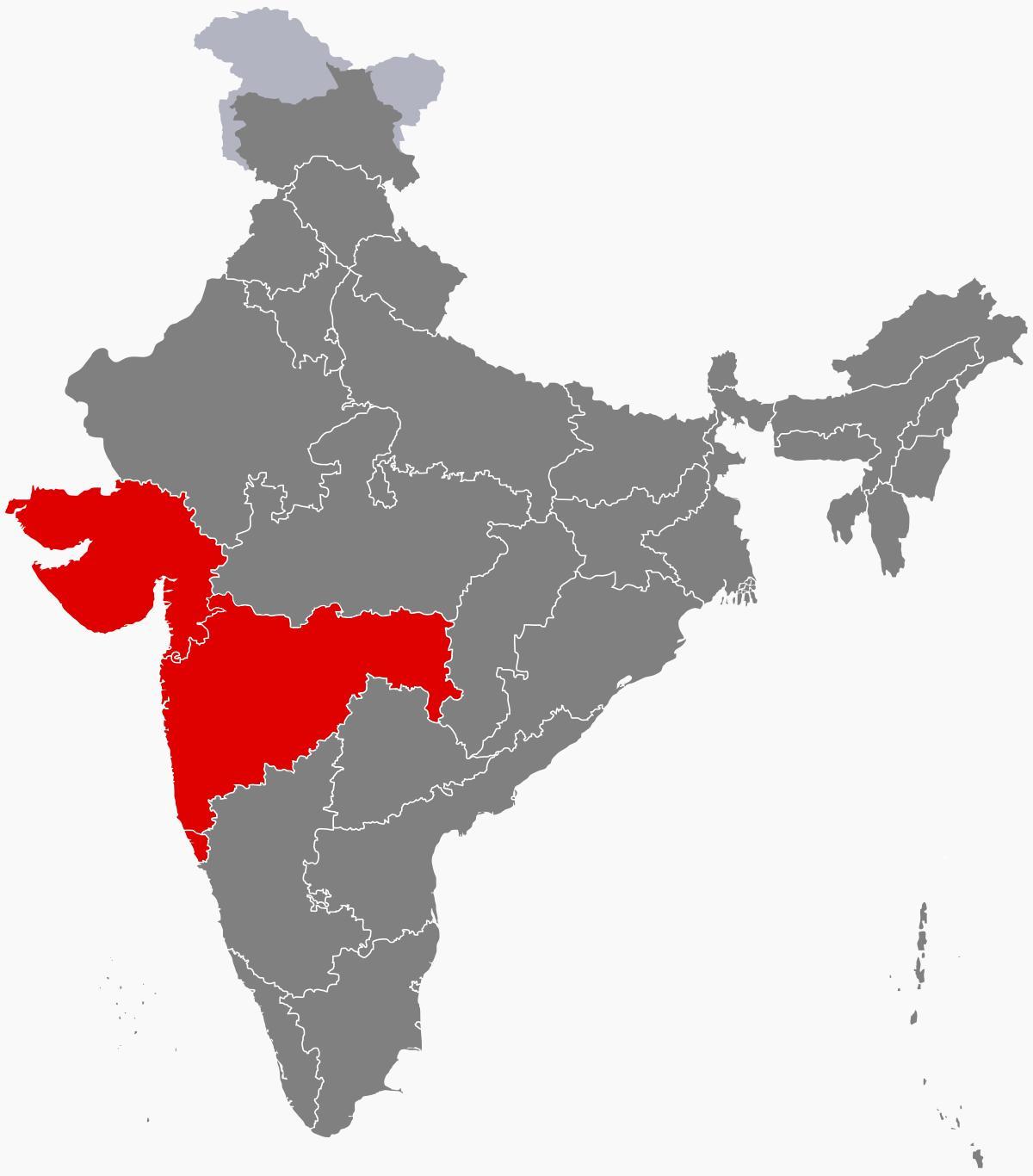 map of western India