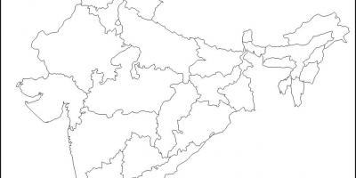 Map of India blank
