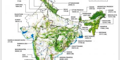 Forest map of India