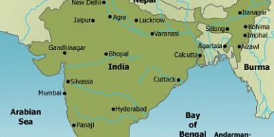 India major cities map - Map of major cities in India (Southern Asia ...