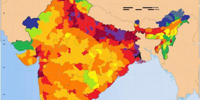 Population density map of India