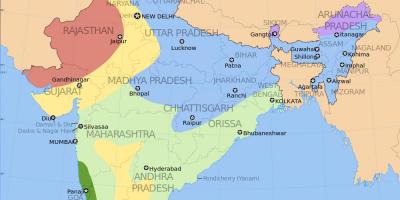 Indian plateau map - Plateaus in India map (Southern Asia - Asia)