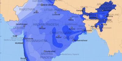 India rainfall map
